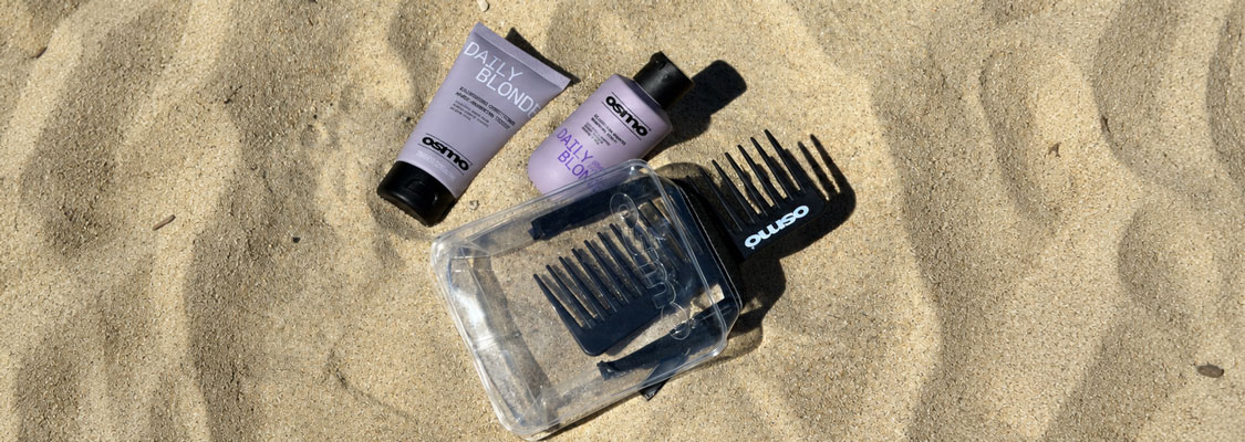 Osmo products in the sand.